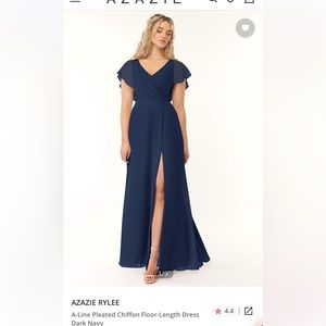 AZAZIE RYLEE
A-Line Pleated Chiffon Floor-Length Dress Dark Navy